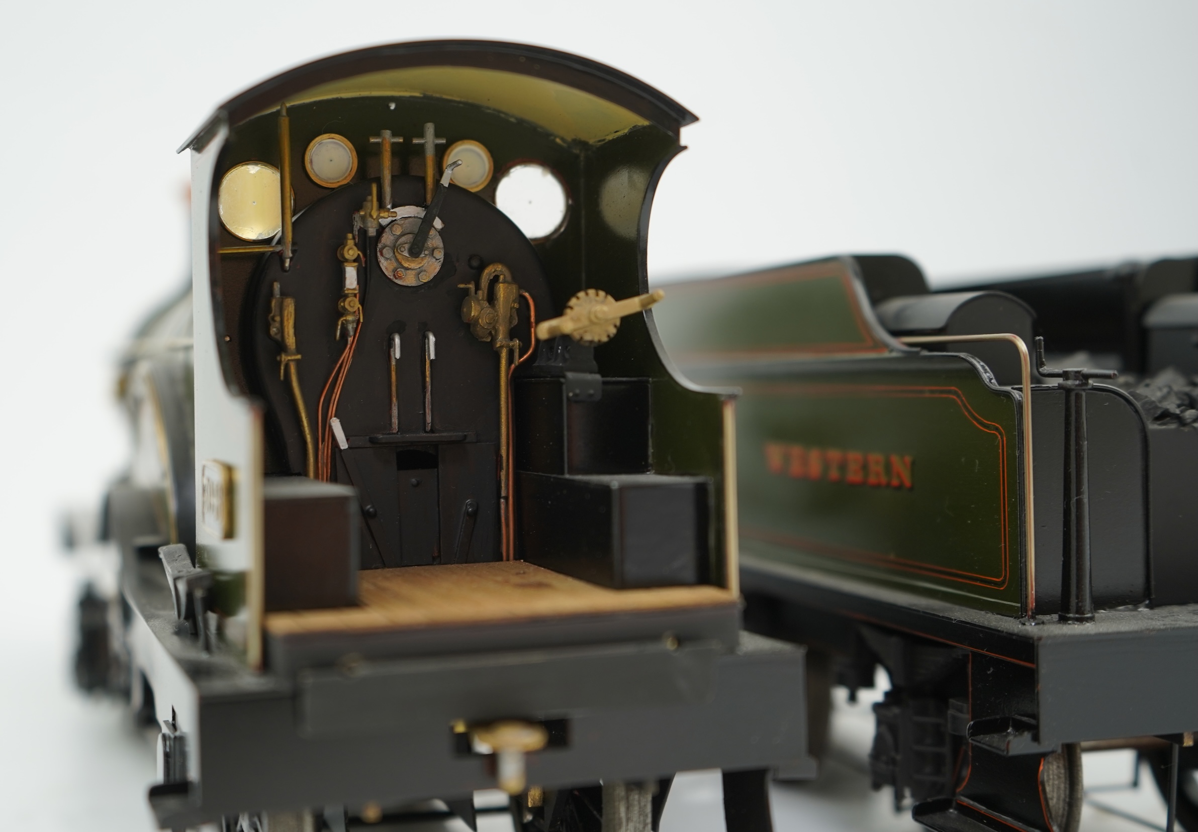 A Gauge One Cherry Scale Models model of a ‘Dean Single’ GWR Achilles Class (Class 3031) Lord of The Isles 3046, 4-2-2 tender locomotive, powered for two rail operation.